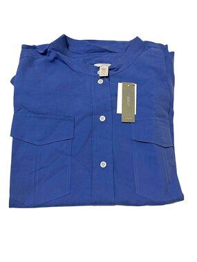 J. Crew Blue Silk Shirt , PL, NWT